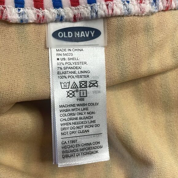 Old Navy red white blue striped seersucker bikini bottom sz L - Picture 6 of 7